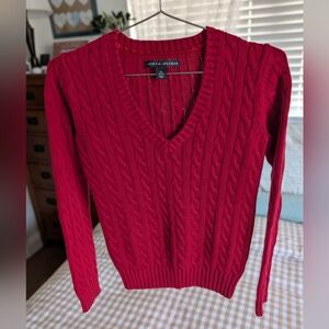 Polo by Ralph Lauren Women's V-Neck Red Sweater